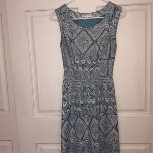 Socialite Blue pattern evening dress